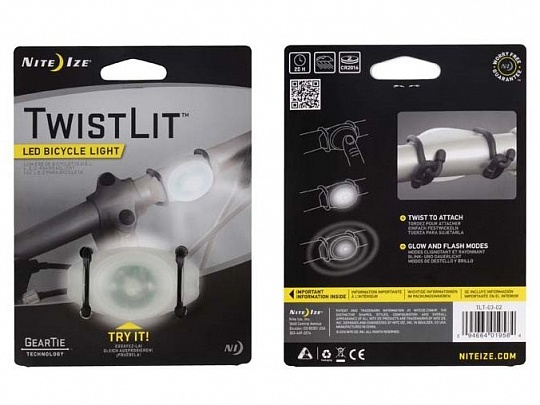 NiteIze TwistLit LED Bike Light White