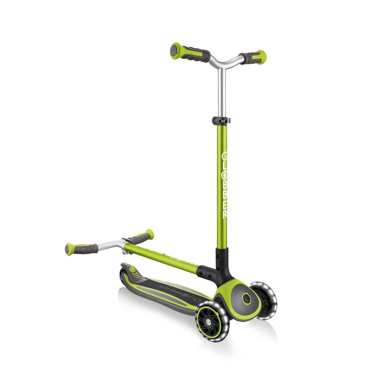 Трёхколёсный самокат Globber Master Lights Lime Green - купить с ...