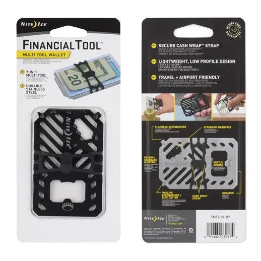 NiteIze FinancialTool Multi Tool Wallet Black NiteIze FinancialTool Multi Tool Wallet Black