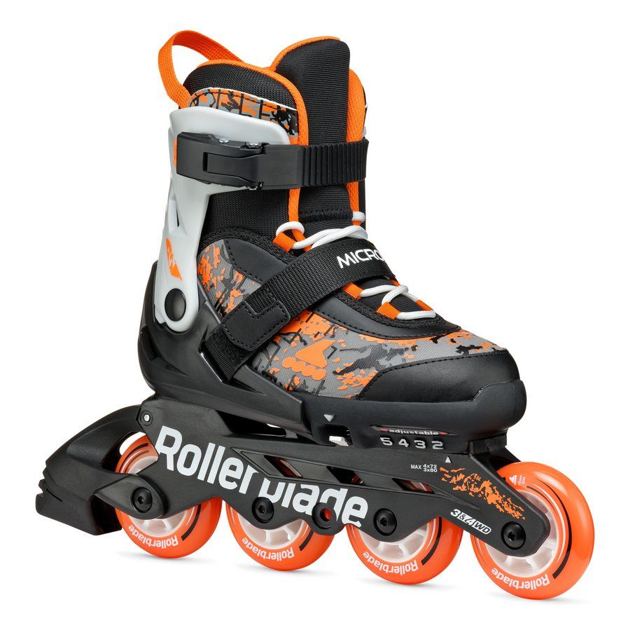 Раздвижные ролики Rollerblade Microblade SL - 25 Black/Orange
