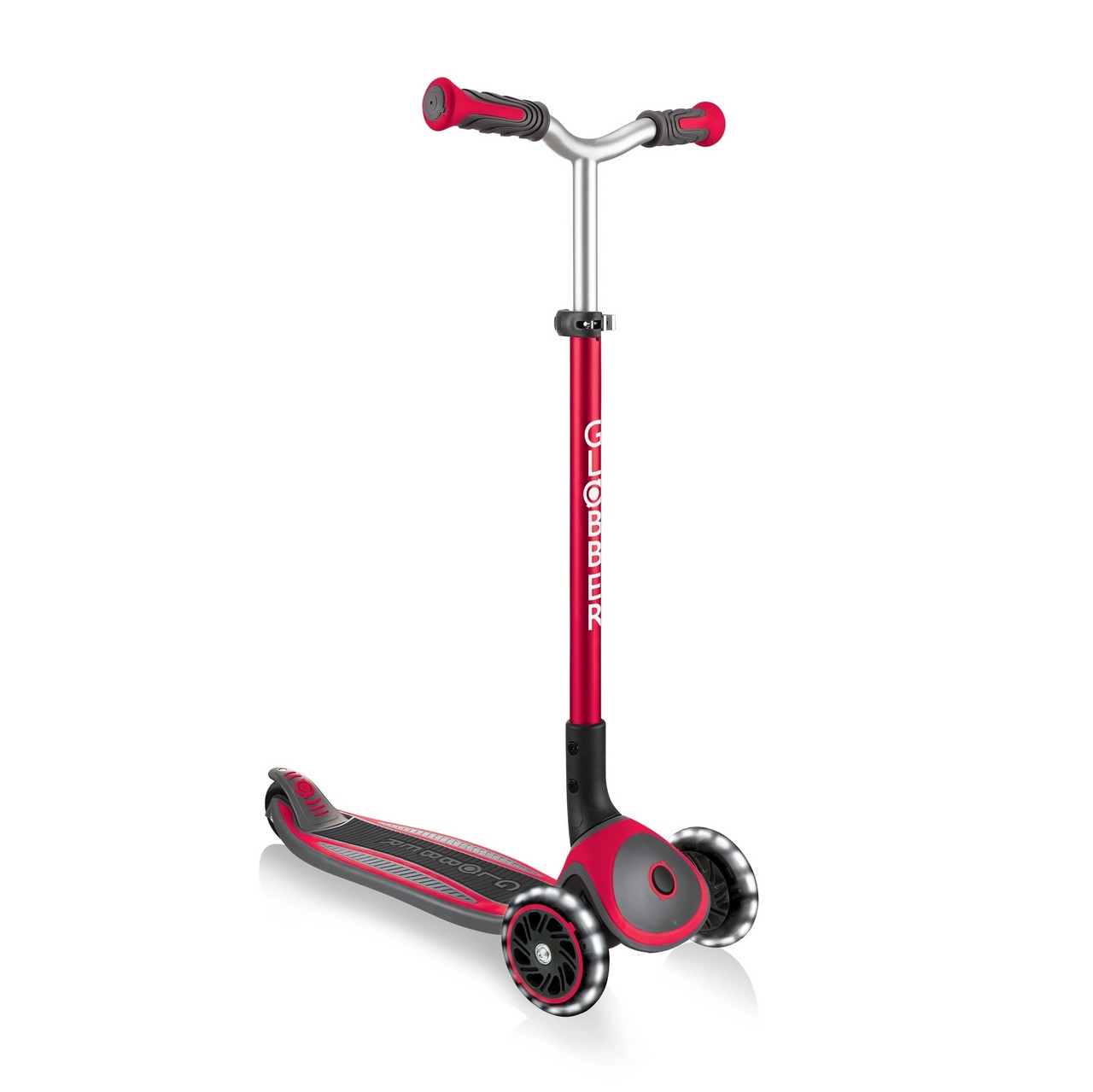 Трёхколёсный самокат Globber Master Lights Red - купить с доставкой по ...