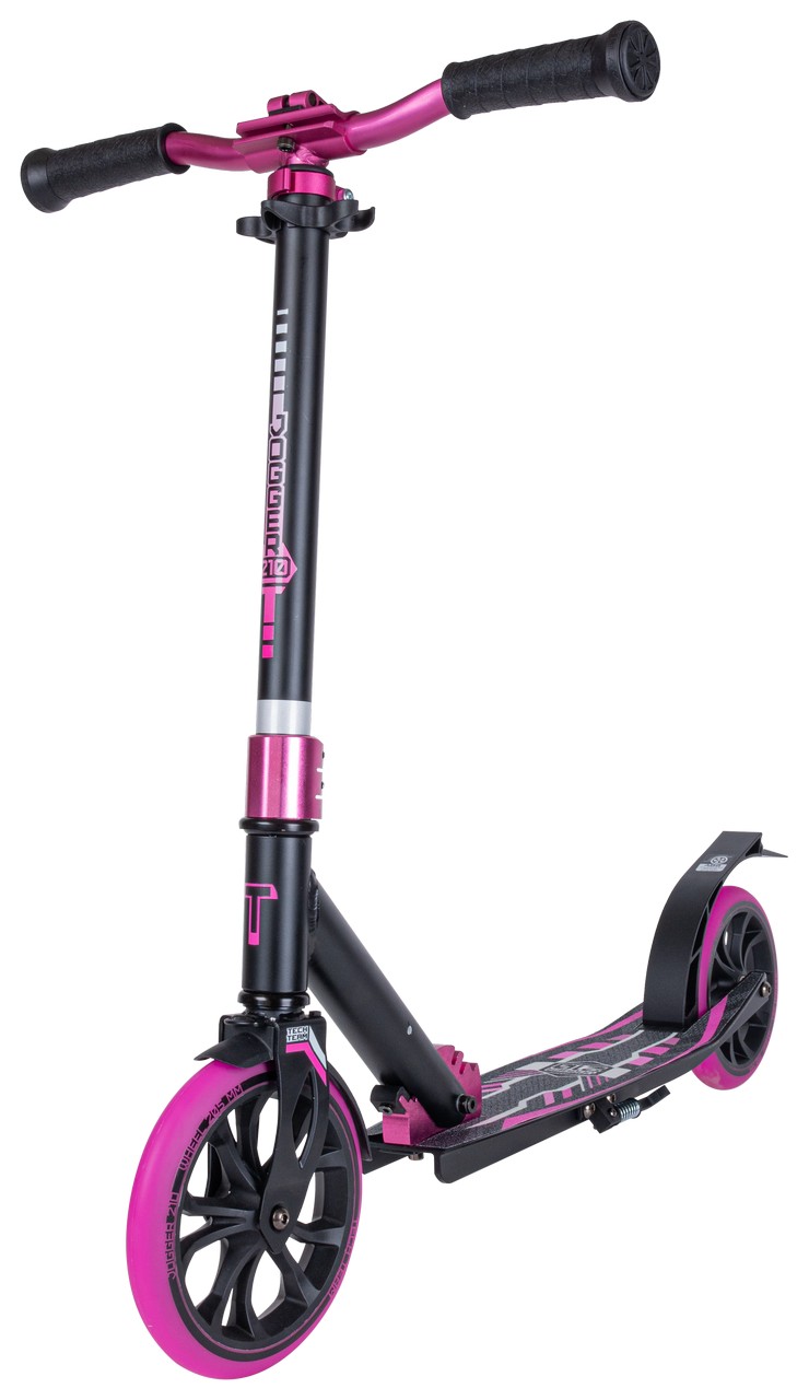 Подростковый самокат Tech Team Jogger 210 - 2022 Black/Pink, самокат ТТ ...