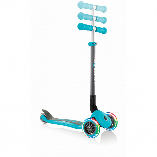 Globber Primo Foldable Lights Turquoise