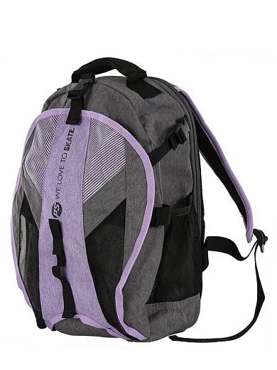 Powerslide Fitness Backpack - 2024 Grey/Violet/Black