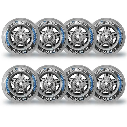 Fila Wheels 72mm/82A + ABEC5 + Alu Spacer 6mm