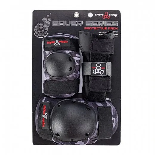 Triple 8 Saver 3-Pack - Char Camo