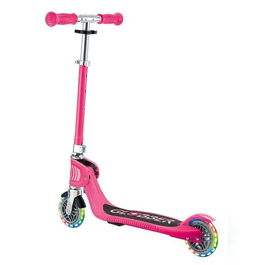 Globber Flow 125 Foldable Junior Lights - Fuchsia
