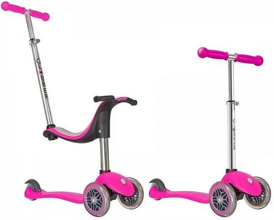 Globber Evo 4 in 1 Lights Pink