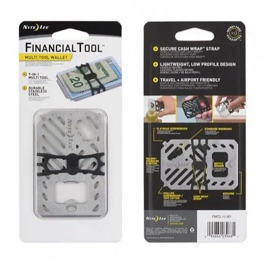 NiteIze FinancialTool Multi Tool Wallet Stainless NiteIze FinancialTool Multi Tool Wallet Stainless