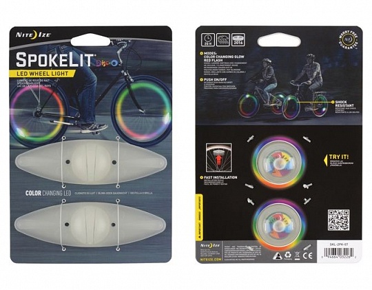 NiteIze SpokeLit LED 2-Pack Disco
