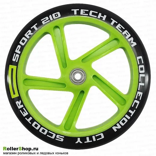 Tech Team Набор колес для самоката 200 мм. green 2шт.