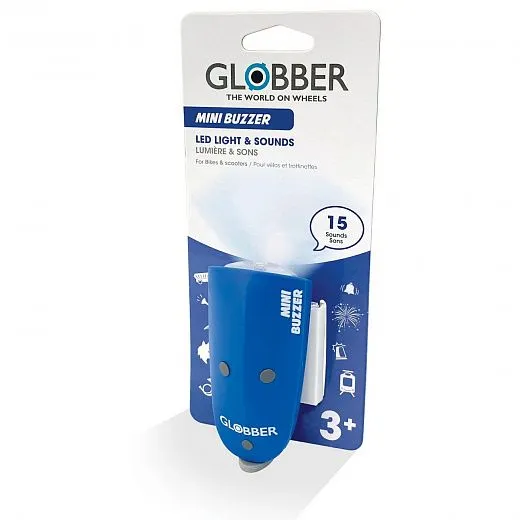 Globber LED Lights and Sounds Mini Buzzer - Blue Globber LED Lights and Sounds Mini Buzzer - Blue