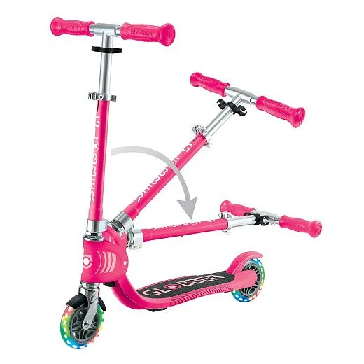 Globber Flow 125 Foldable Junior Lights - Fuchsia