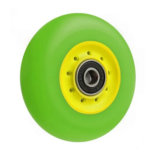 Ride Story Empower Wheels 80мм/85A (4pcs) + ABEC 9, Green/Yellow