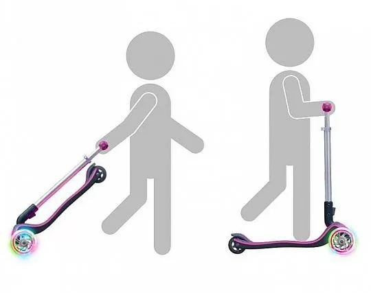 Globber Elite SL My Free Fold up Lights Pink