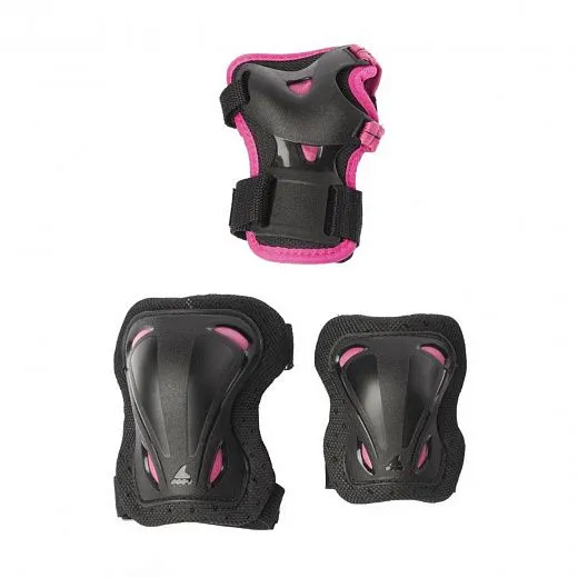 Rollerblade Skate Gear Junior 3-Pack - Black/Pink