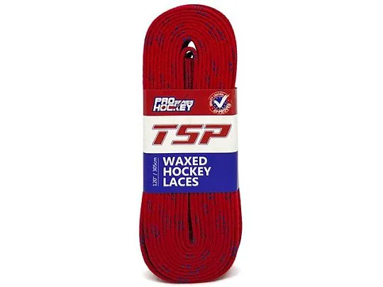 TSP Waxed hockey laces с пропиткой - Red