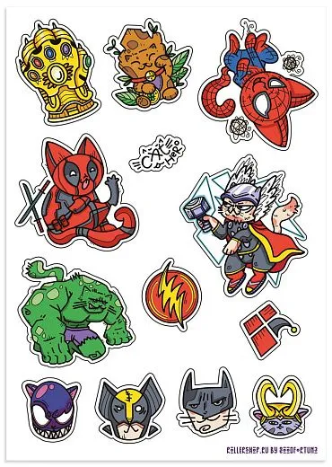 Rollershop Stickers - Cat Hero