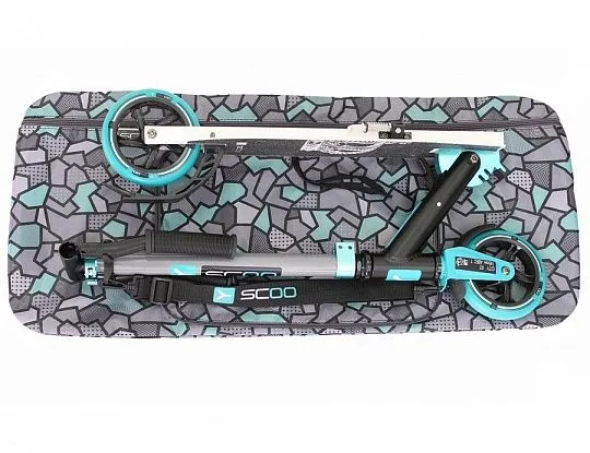 Y-scoo Чехол-портмоне для самоката 180 Бирюзовые пазлы