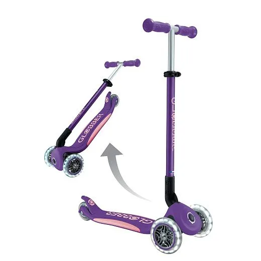 Globber Primo Foldable Plus Lights V2 - Purple