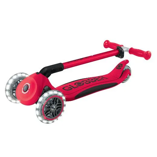Globber Primo Foldable Plus Lights V2 - Red