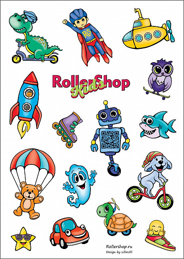 Rollershop Kids Stickers - Boys