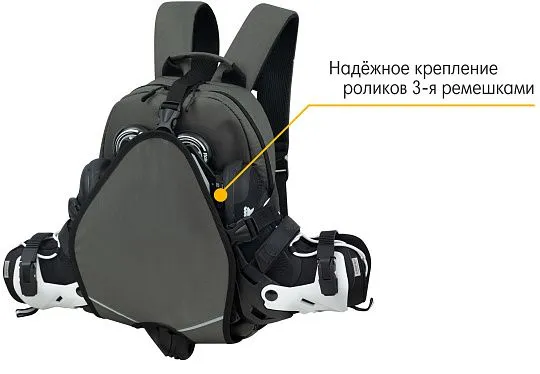 Asgard Junior Inline Skating Backpack Серый темный
