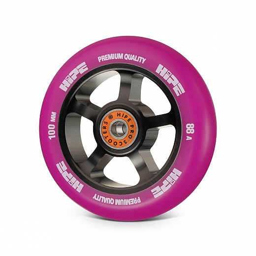 Hipe 100 мм. 5Spoke Black/Purple с подшипниками
