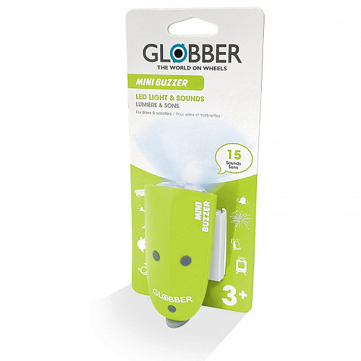 Globber LED Lights and Sounds Mini Buzzer - Green
