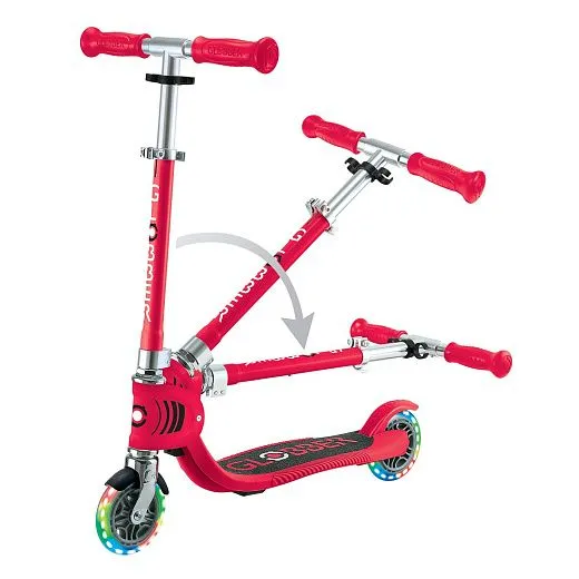 Globber Flow 125 Foldable Junior Lights - Red / Красный (870-102) Globber Flow 125 Foldable Junior Lights - Red / Красный (870-102)