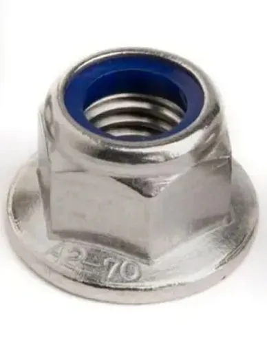 DIN 6926 М8 со нейлоновым кольцом и фланцем, сталь А2 DIN 6926 М8 со нейлоновым кольцом и фланцем, сталь А2