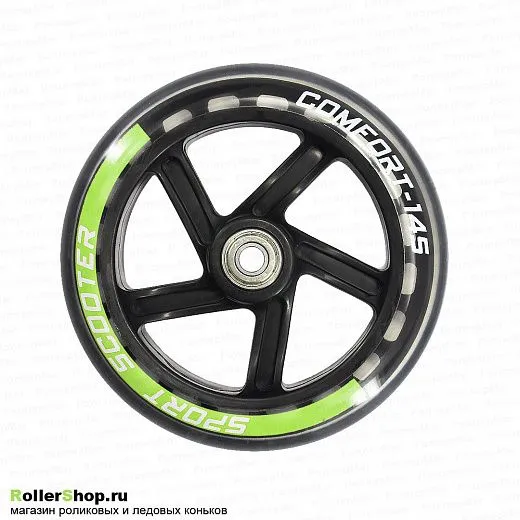Tech Team Колесо в сборе для самоката 145 мм. green
