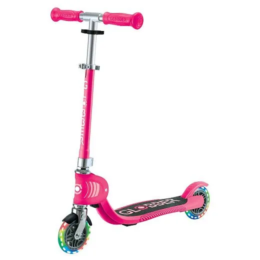 Globber Flow 125 Foldable Junior Lights - Fuchsia