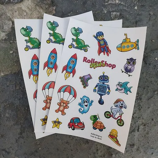 Rollershop Kids Stickers - Boys
