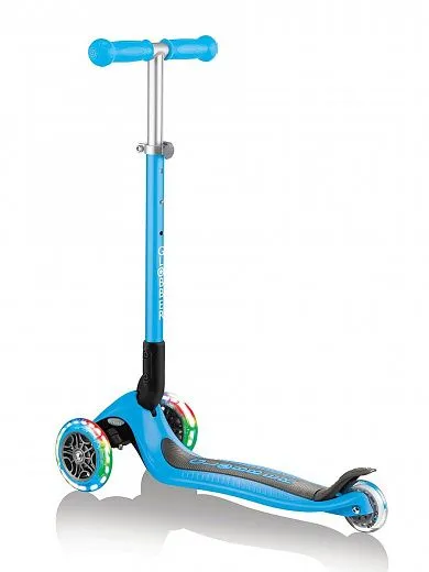 Globber Primo Foldable Lights Sky Blue