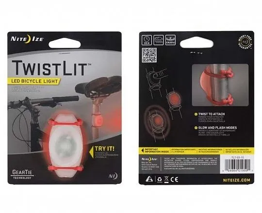 NiteIze TwistLit LED Bike Light Red