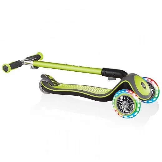 Globber Elite Deluxe Lights Green