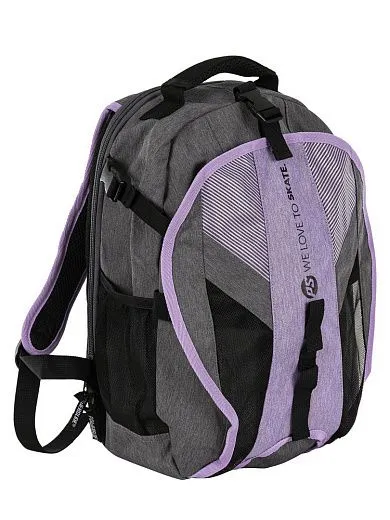 Powerslide Fitness Backpack - 2024 Grey/Violet/Black