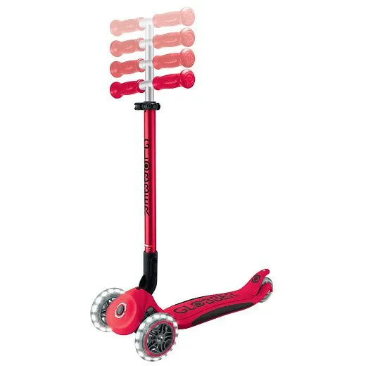 Globber Primo Foldable Plus Lights V2 - Red