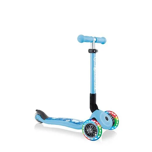 Globber Junior Foldable Fantasy Lights - Pastel Blue (433-200)