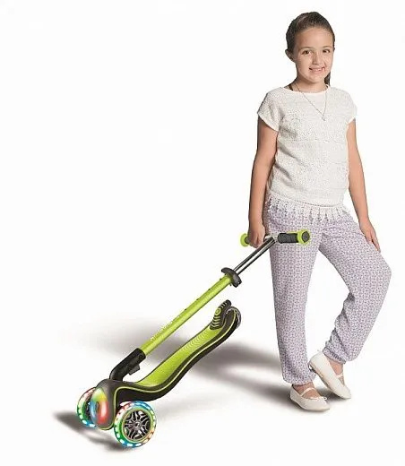 Globber Elite Deluxe Flash Lights - 2020 Green