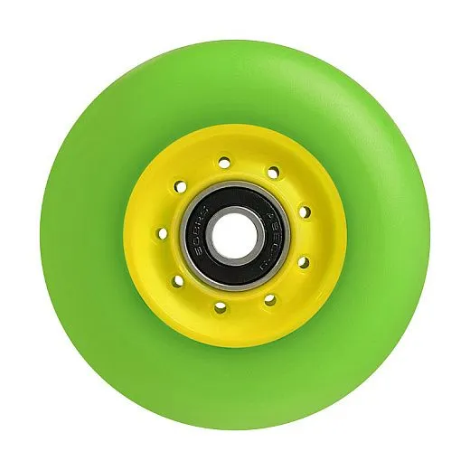 Ride Story Empower Wheels 80мм/85A (4pcs) + ABEC 9, Green/Yellow