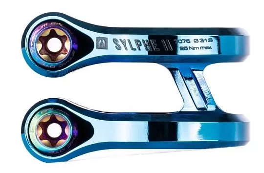Ethic Double Sylphe Clamp V2 31.8 - Chrome Blue