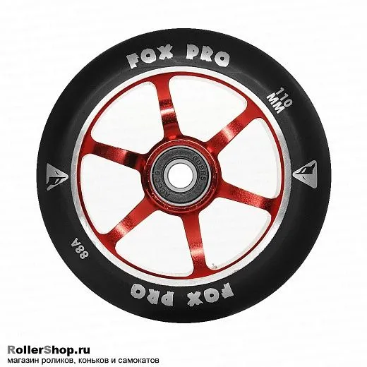 Fox Pro Колесо 110 мм. 6ST Черный/красный Fox Pro Колесо 110 мм. 6ST Черный/красный