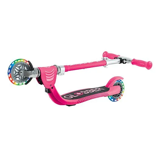 Globber Flow 125 Foldable Junior Lights - Fuchsia