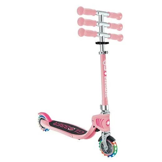 Globber Flow 125 Foldable Junior Lights - Pastel Pink Globber Flow 125 Foldable Junior Lights - Pastel Pink