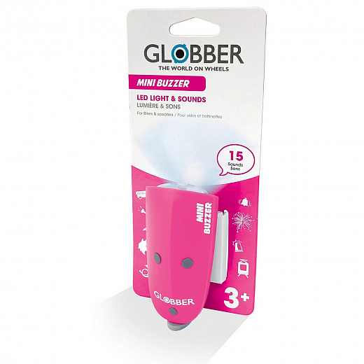 Globber LED Lights and Sounds Mini Buzzer - Pink