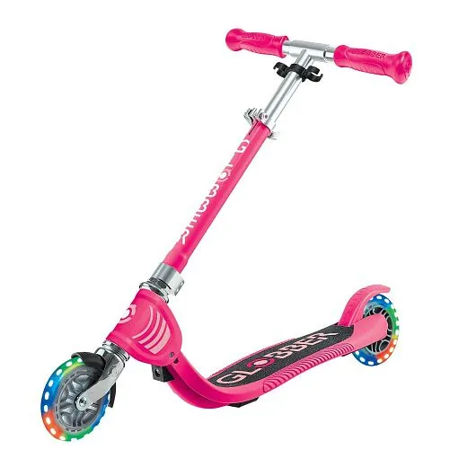 Globber Flow 125 Foldable Junior Lights - Fuchsia
