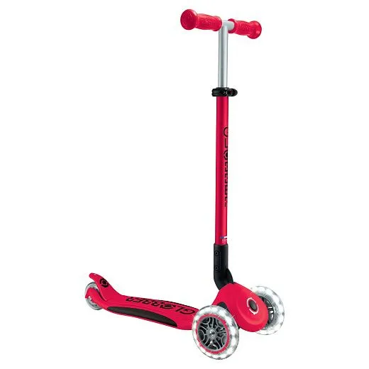 Globber Primo Foldable Plus Lights V2 - Red