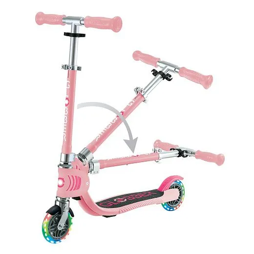 Globber Flow 125 Foldable Junior Lights - Pastel Pink Globber Flow 125 Foldable Junior Lights - Pastel Pink